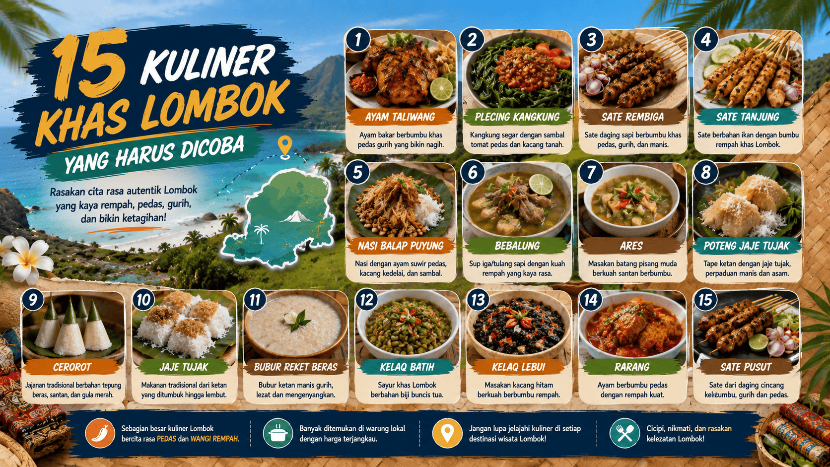 15 Kuliner Khas Lombok yang Harus Dicoba