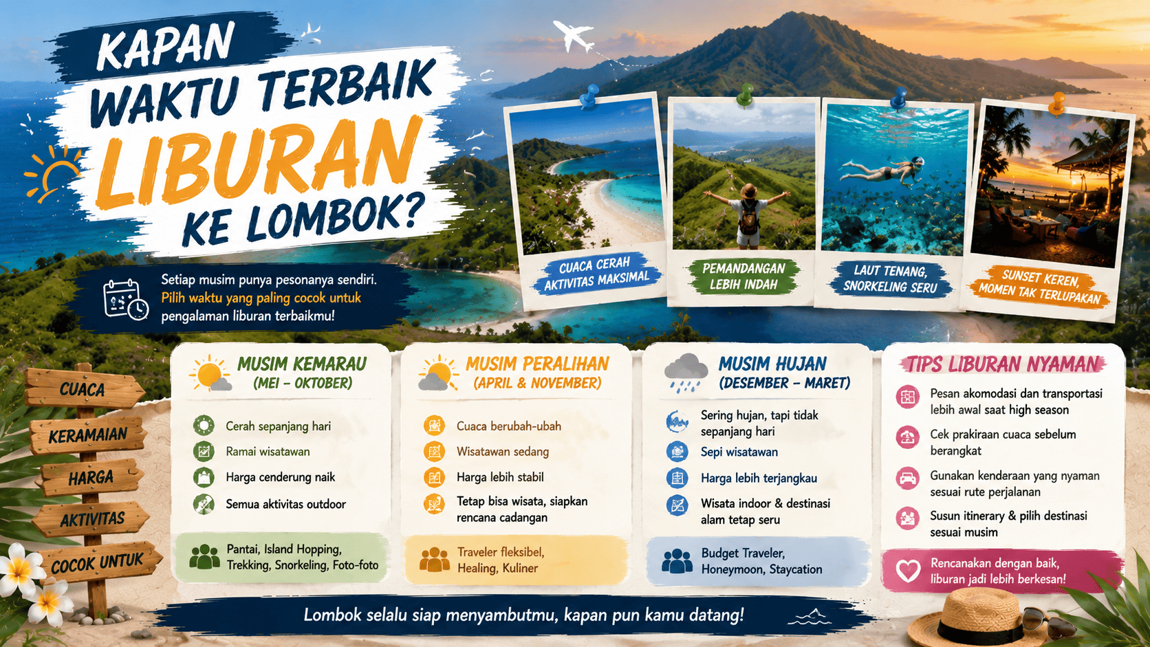 Kapan Waktu Terbaik Liburan ke Lombok?