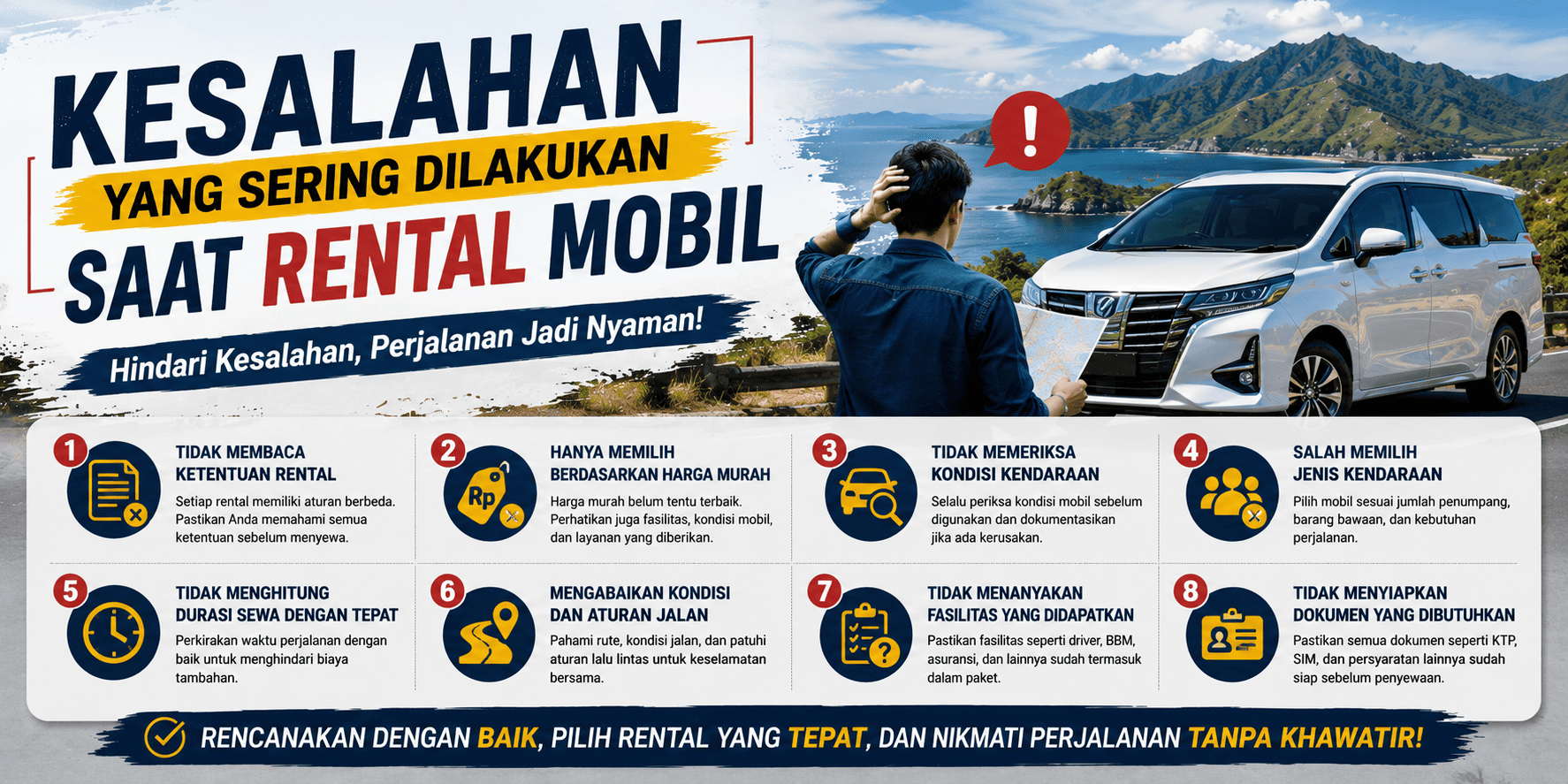 Kesalahan yang Sering Dilakukan Saat Rental Mobil