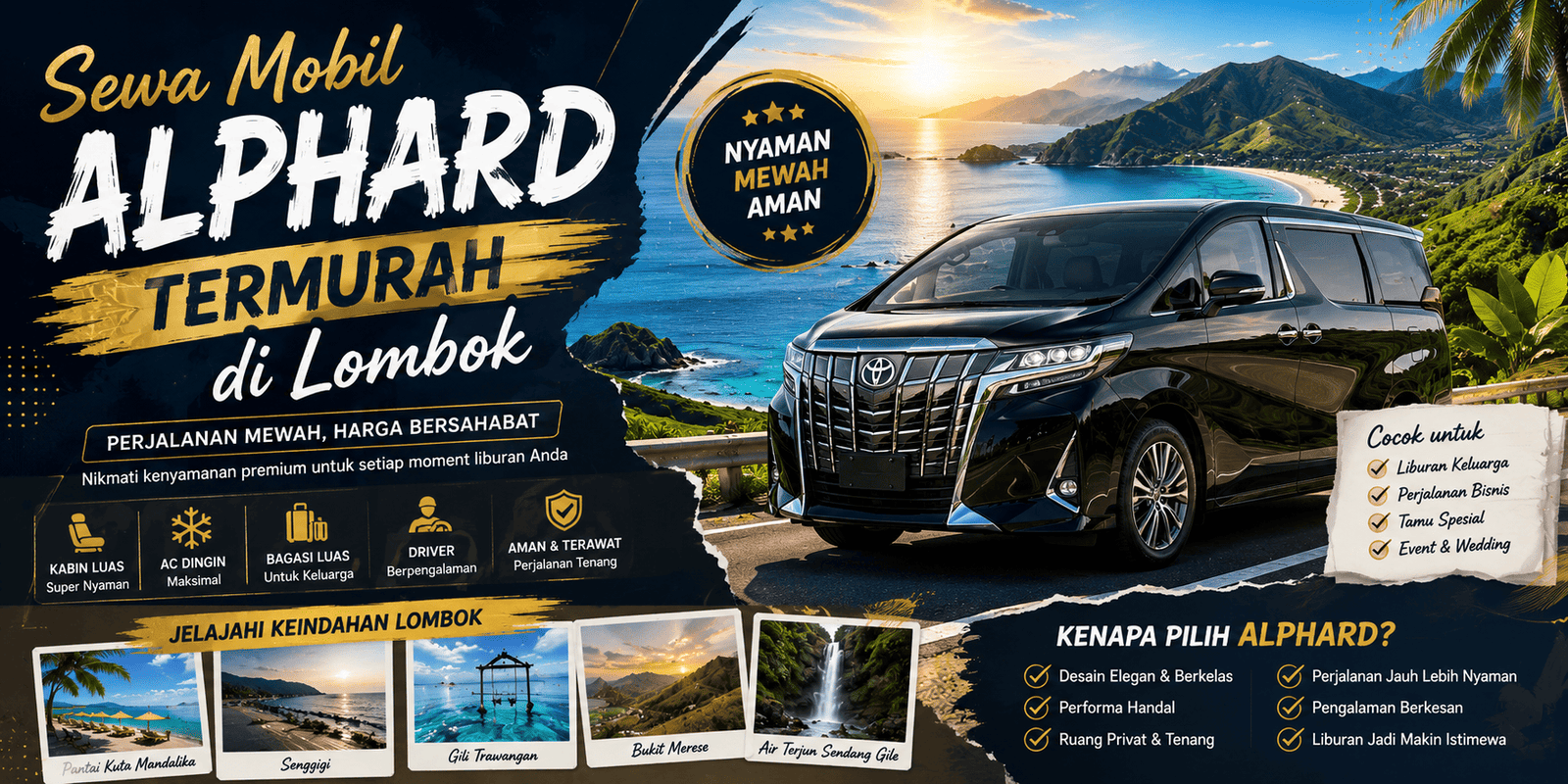 Sewa Mobil Alphard Termurah di Lombok