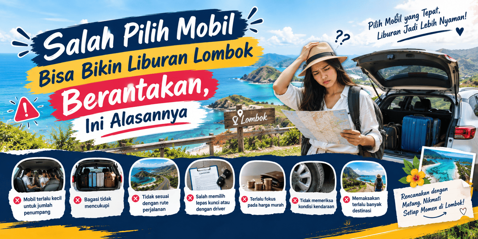 Salah Pilih Mobil Bisa Bikin Liburan Lombok Berantakan, Ini Alasannya